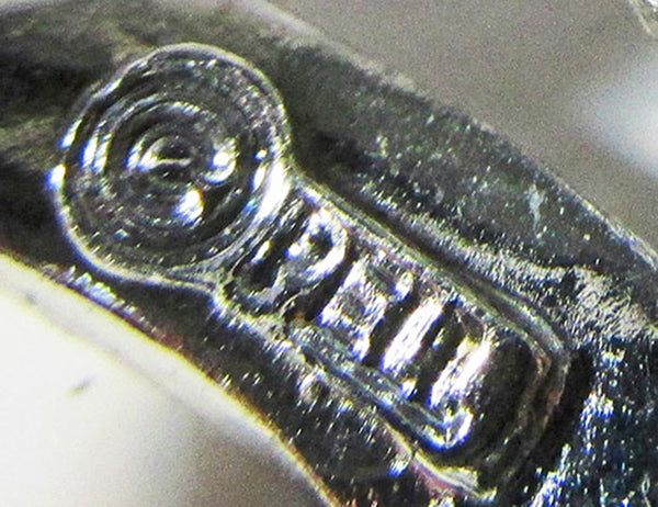 Signed Pell Designer 1950s Vintage Mid-Century Diamante Pin - Signature