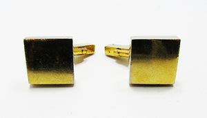 Swank 1960s Designer Vintage Gold Geometric Minimalist Cufflinks