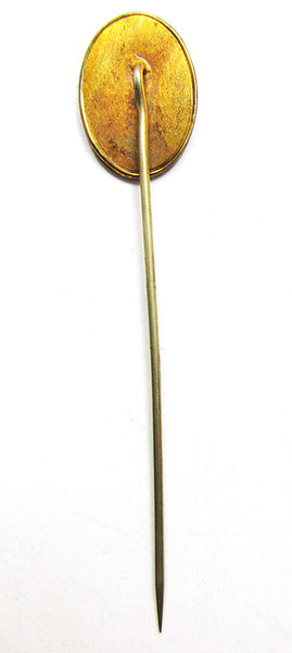 Vintage Jewelry 1940s Elegant Mid-Century Gold Hat or Stick Pin - Back