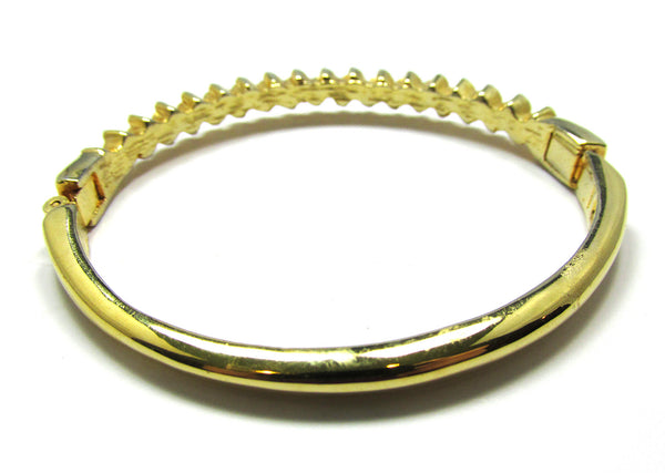 1970s Vintage Sparkling Eye-Catching Diamante Bangle Style Bracelet - Back