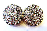 Vintage Minimalist 1930s Brilliant Clear Rhinestone Belt Buckle