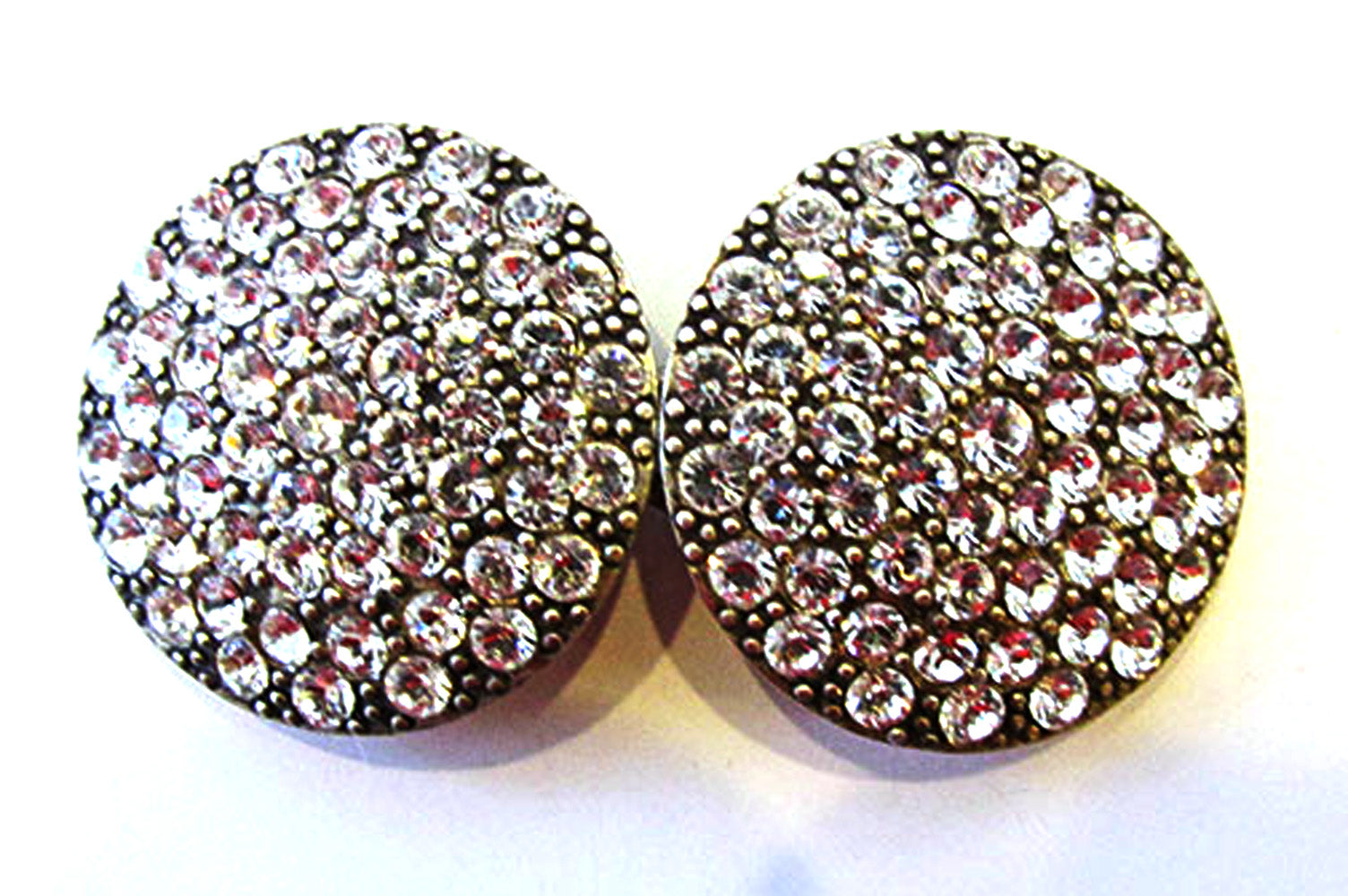 Vintage Minimalist 1930s Brilliant Clear Rhinestone Belt Buckle