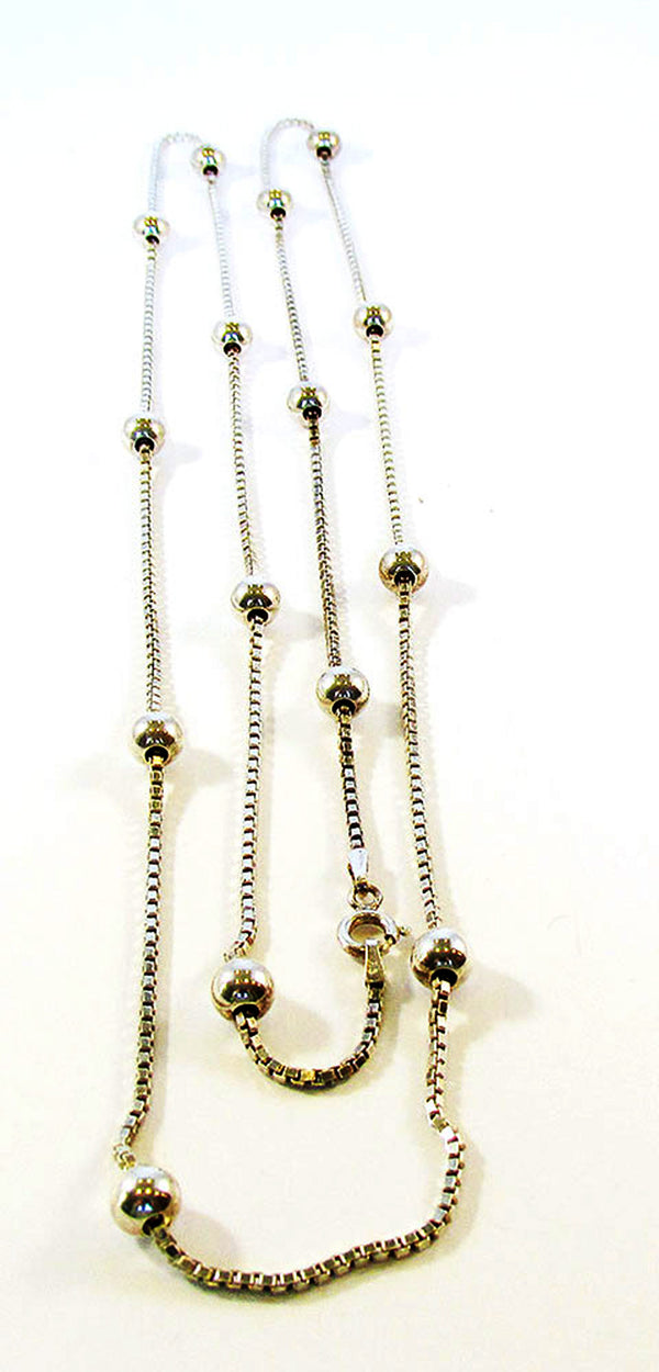Vintage 1980s Retro Italian Contemporary Style Sterling Necklace