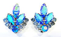 Vintage 1960s Sarah Coventry’s Iconic Blue Lagoon Pin and Earrings Set - Earrings - Thumbnail