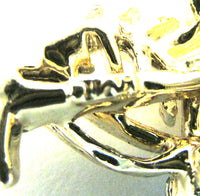 Attractive Signed Star Vintage 1960s Mid-Century Diamante Leaf Pin - Signature - Thumbnail