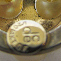 DCE Signed Vintage1950s Pearl and Gold-Filled Pendant and Earrings - Signature - Thumbnail