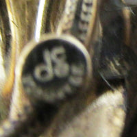 Signed DCE Vintage 1950s Classic Diamante and Gold-Filled Circle Pin - Signature - Thumbnail