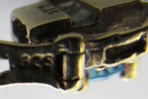 Signed CJC Vintage 1960s Sterling Vermeil Rhinestone Bracelet - 925 Mark