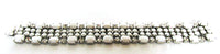 Signed Weiss Vintage 1950s Mid-Century White Rhinestone Bracelet - Thumbnail