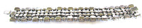 Signed Weiss Vintage 1950s Mid-Century White Rhinestone Bracelet - Back - Thumbnail