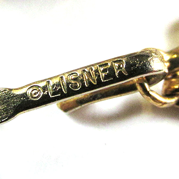 Lisner Vintage 1950s Mid-Century Pearl and Aurora Borealis Necklace - Signature