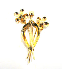 Vintage 1940s C.R. Co. Designer Pearl and Gold-Filled Floral Pin - Back - Thumbnail