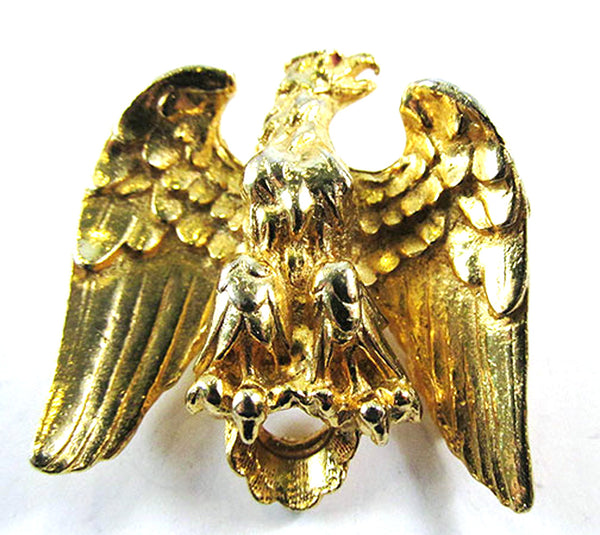 Vintage 1950s Signed Van S. Authentics Patriotic American Eagle Pin - Front