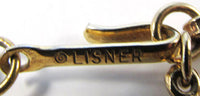 Lisner Vintage 1950s Citrine and Jonquil Rhinestone Floral Necklace - Signature - Thumbnail
