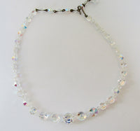 Mid-Century Vintage 1950s Sparkling Crystal and Bead Necklace - Thumbnail