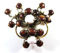 Signed Original by Robert 1950s Avant-Garde Floral Pin - Front - Thumbnail