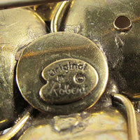 Signed Original by Robert 1950s Avant-Garde Floral Pin - Signature - Thumbnail