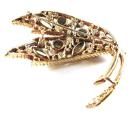 Emmons Vintage 1950s Mid-Century Rhinestone Leaf Pin (Book Piece)