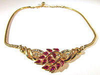 Crown Trifari 1940s Alfred Philippe Floral Necklace (Book Piece) - Front - Thumbnail