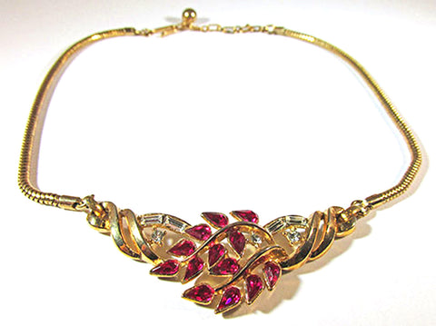 Crown Trifari 1940s Alfred Philippe Floral Necklace (Book Piece) - Front