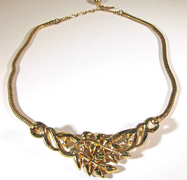Crown Trifari 1940s Alfred Philippe Floral Necklace (Book Piece) - Back