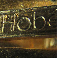 Vintage Hobe 1950s Gold and Topaz Rhinestone Pin and Earrings - Signature - Thumbnail