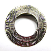 Elegant Signed Lieba Vintage 1960s Mid-Century Etched Scarf Clip - Front - Thumbnail
