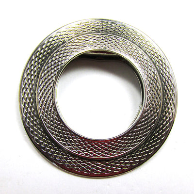 Elegant Signed Lieba Vintage 1960s Mid-Century Etched Scarf Clip