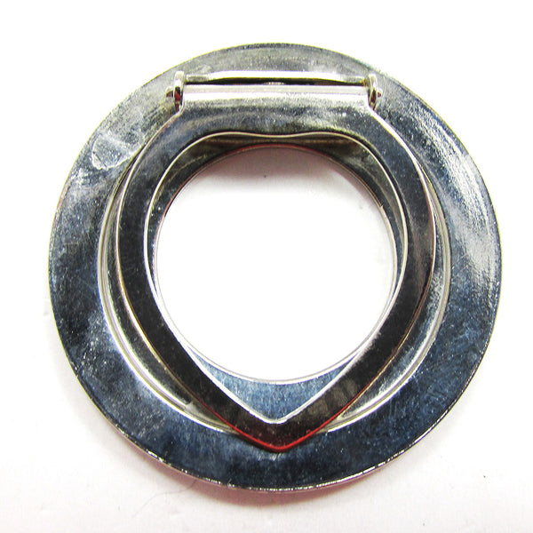 Elegant Signed Lieba Vintage 1960s Mid-Century Etched Scarf Clip - Back