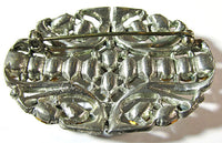 Vintage 1930s Art Deco Clear Rhinestone and Silver Pot Metal Pin