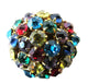 Vintage 1950s Multicolor Rhinestone Gold-Toned Mid-Century Pin