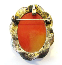 Mid-Century 1950s Vintage Thermoset Cameo Pin/Pendant - Back - Thumbnail