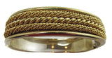 Timeless Vintage 1960s Mid-Century Gold-Toned Braided Cuff Bracelet - Front