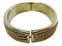 Timeless Vintage 1960s Mid-Century Gold-Toned Braided Cuff Bracelet  - Fastening - Thumbnail