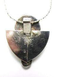 Vintage 1960s Artisan Contemporary Style Sterling Gemstone Pendant