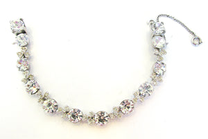1950s Vintage Signed Eisenberg Ice Stunning Diamante Bracelet - Front