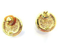 Vintage 1970s Signed Roman Diamante and Pearl Earrings - Back - Thumbnail