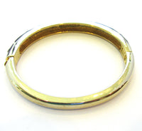 Signed Napier 1960s Vintage Designer Black Enamel Bangle Bracelet - Thumbnail