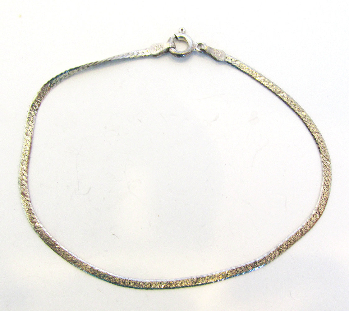 Timeless Mid-Century 1960s Italian Sterling Silver Bracelet - Front