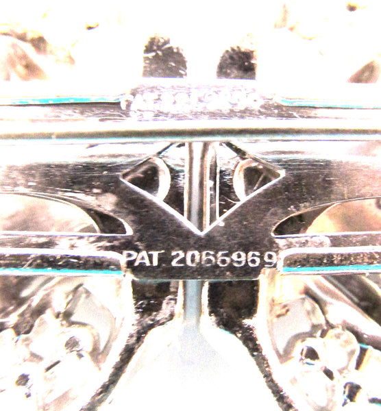 Vintage 1930s Collectible Art Deco Style Clear Rhinestone Pin - Mark