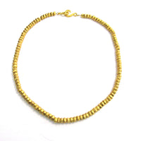 Signed MMA Vintage 22K Gold Plated Indian Design Bead Necklace - Front - Thumbnail