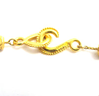 Signed MMA Vintage 22K Gold Plated Indian Design Bead Necklace - Signature - Thumbnail