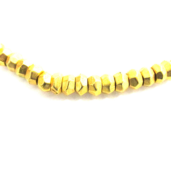 Signed MMA Vintage 22K Gold Plated Indian Design Bead Necklace - Close Up