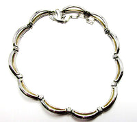 Trifari Vintage 1950s Clear Rhinestone Scalloped Signature Necklace