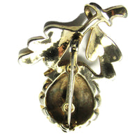 Vintage 1950s Whimsical Clear Rhinestone Gold-Toned Pineapple Pin