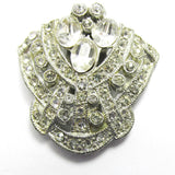Vintage 1930s Dainty Early Century Art Deco Diamante Dress Clip - Front