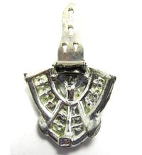 Vintage 1930s Dainty Early Century Art Deco Diamante Dress Clip - Back - Thumbnail