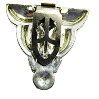 Antique BM (Breadner Mfg. Co) 1920s Art Deco Clear Rhinestone Clip - Back - Thumbnail