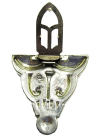 Antique BM (Breadner Mfg. Co) 1920s Art Deco Clear Rhinestone Clip - Back and Signature - Thumbnail