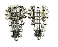 Kramer Vintage 1940s Rare Sterling Hair Clip Rhinestone Duette Pin - Hair Clip Backs - Thumbnail